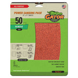 6-Piece Aluminum Oxide 50-Grit Sheet Sandpaper GAT-7799