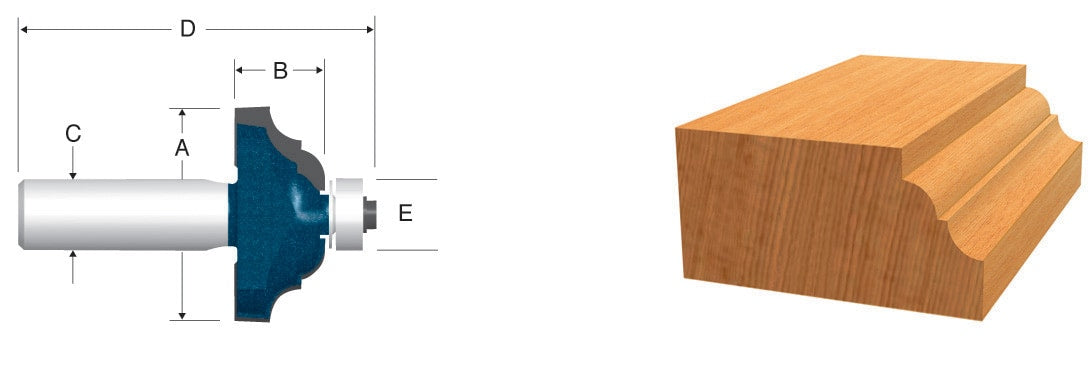 5/8-in Carbide-tipped Classical Router Bit 85579MC