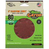 15-Piece Aluminum Oxide 80-Grit Disc Sandpaper 4142