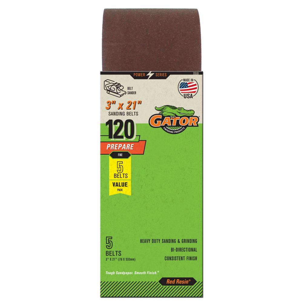 5-Piece Aluminum Oxide 120-Grit Belt Sandpaper GAT-7010