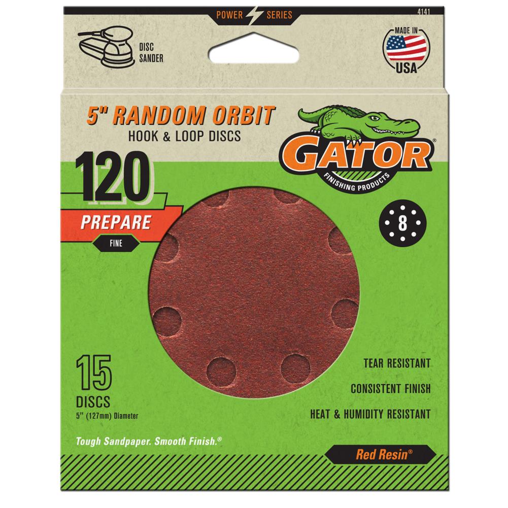 15-Piece Aluminum Oxide 120-Grit Disc Sandpaper 4141