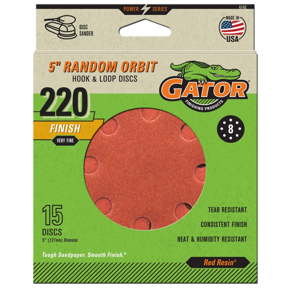 15-Piece Aluminum Oxide 220-Grit Disc Sandpaper 4140