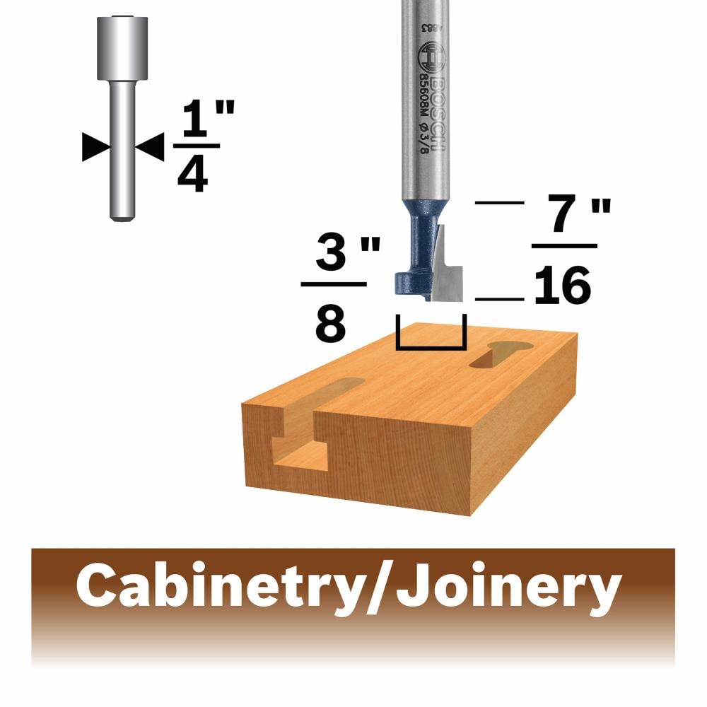 3/8-in Carbide-tipped Hole and Flush Cut Trimmer Router Bit 85608MC