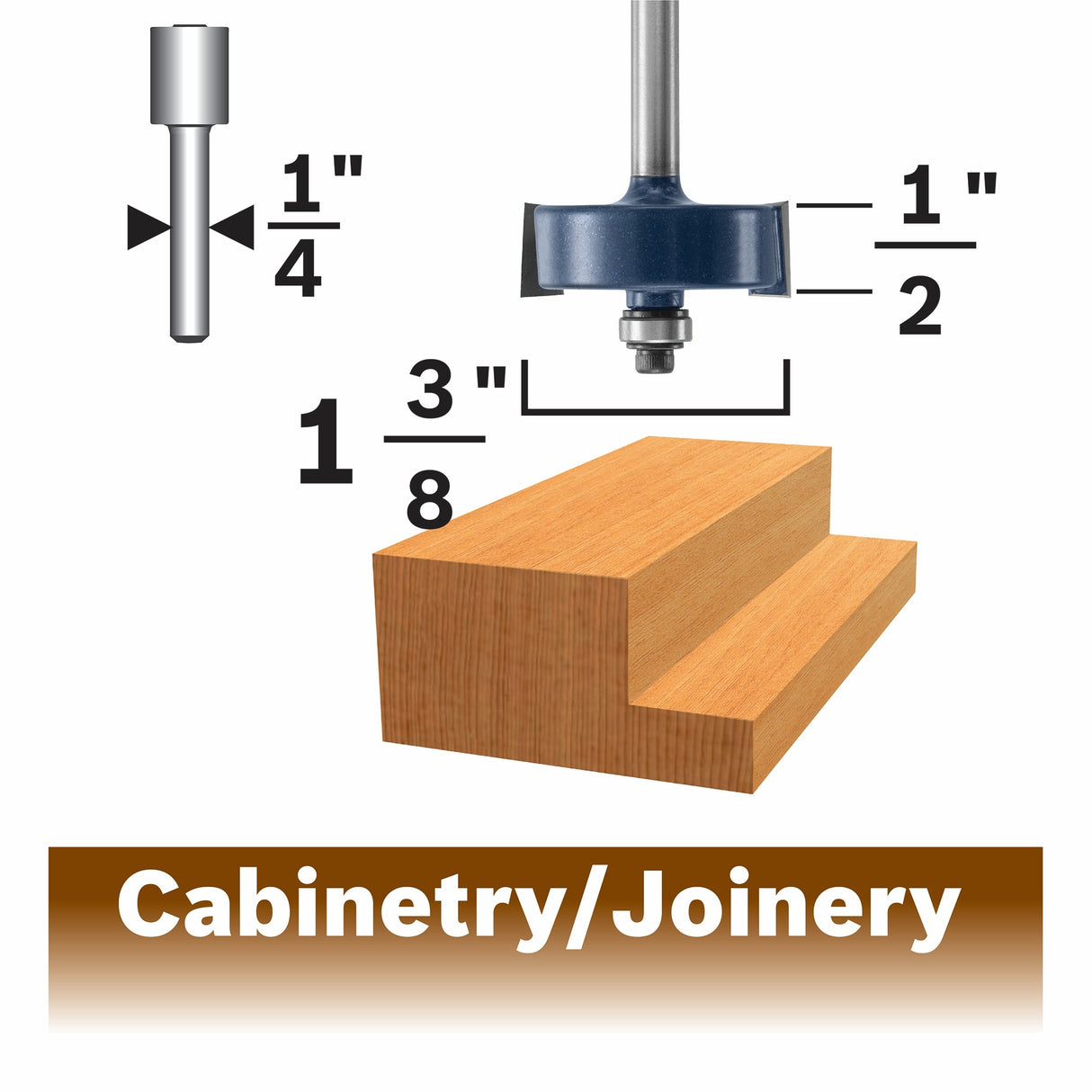 1-3/8-in Carbide-tipped Rabbeting Router Bit 85614MC