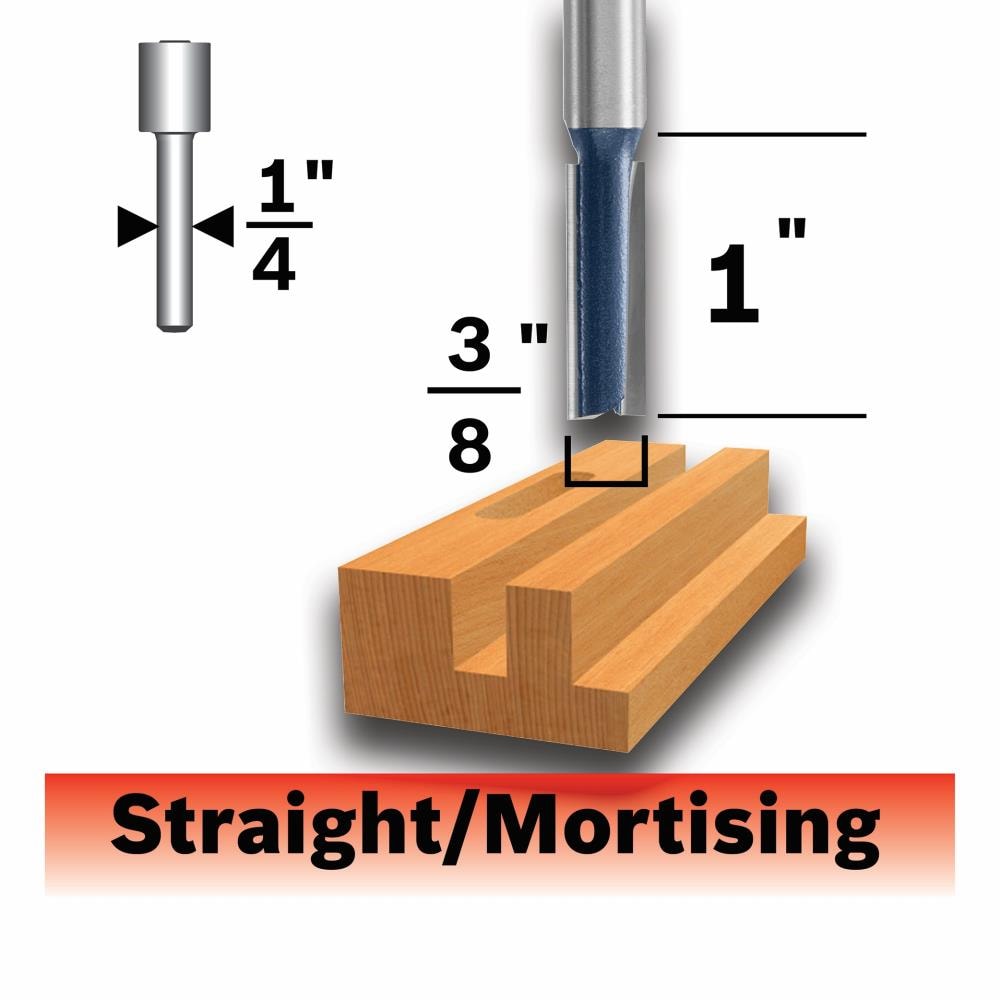 3/8-in Carbide-Tipped Straight Router Bit 85225MC