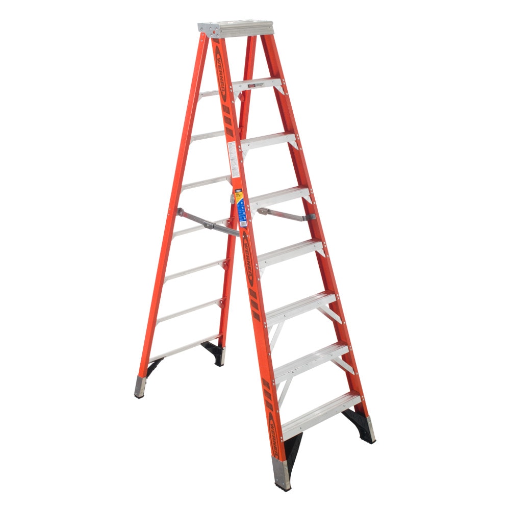 7400 8-ft Fiberglass Type 1AA-375-lb Load Capacity Step Ladder 7408