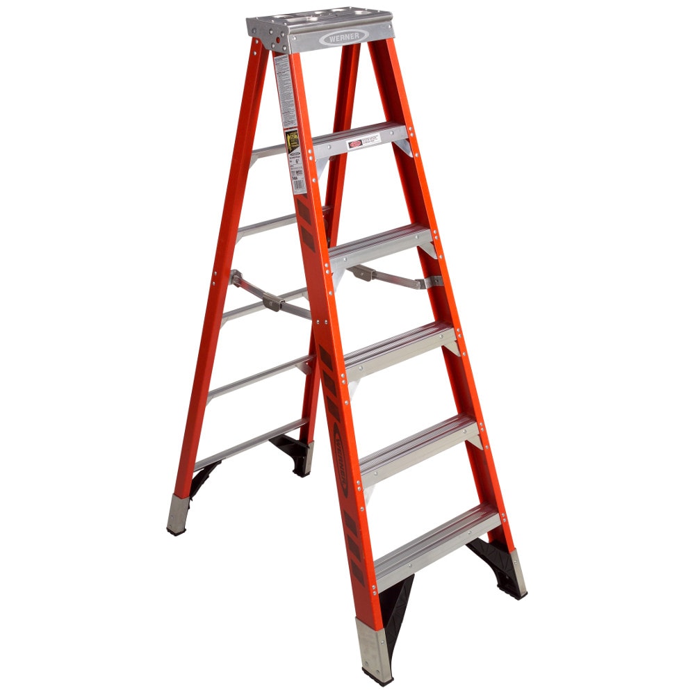 7400 6-ft Fiberglass Type 1AA-375-lb Load Capacity Step Ladder 7406