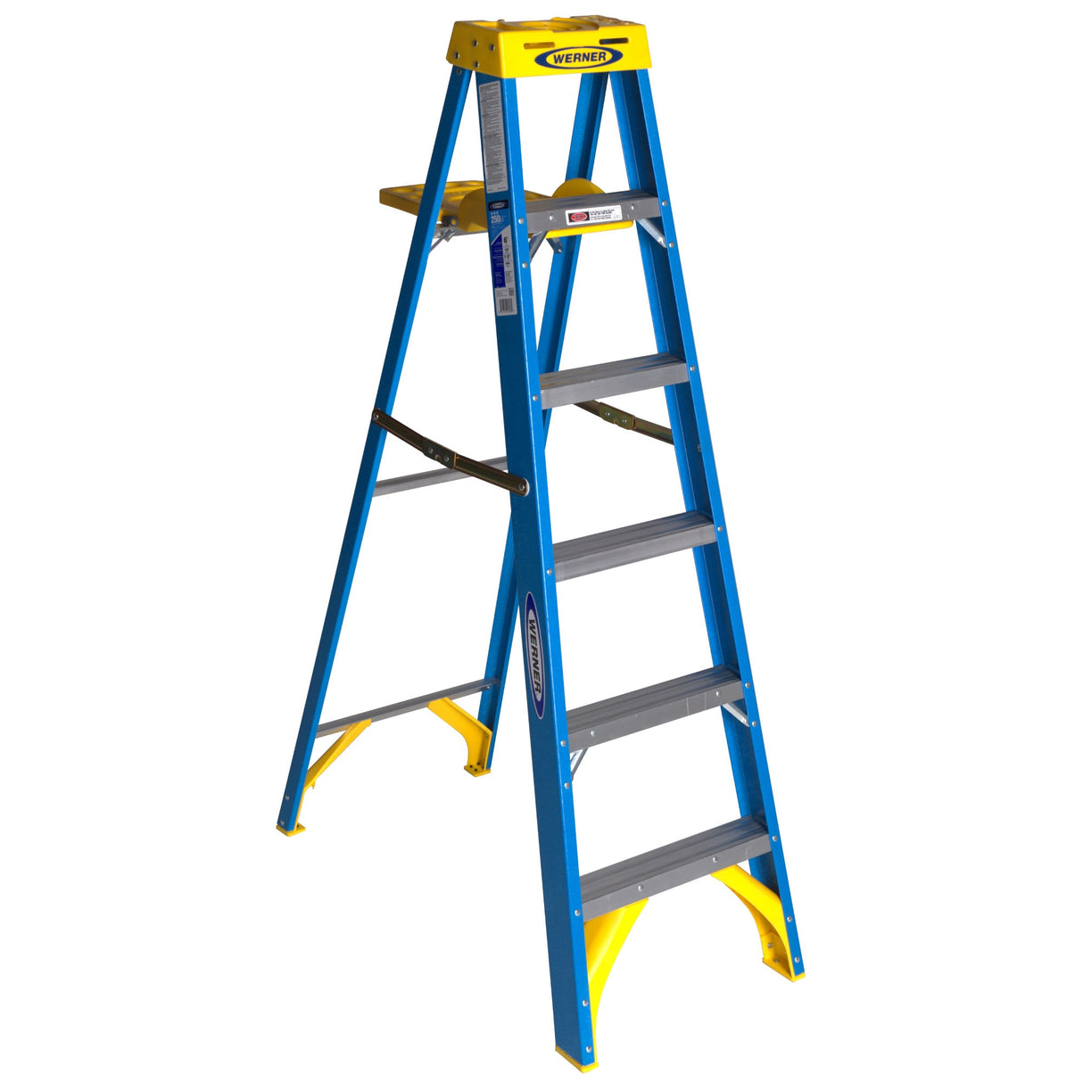 6000S 6-ft Fiberglass Type 1-250-lb Load Capacity Step Ladder 6006S