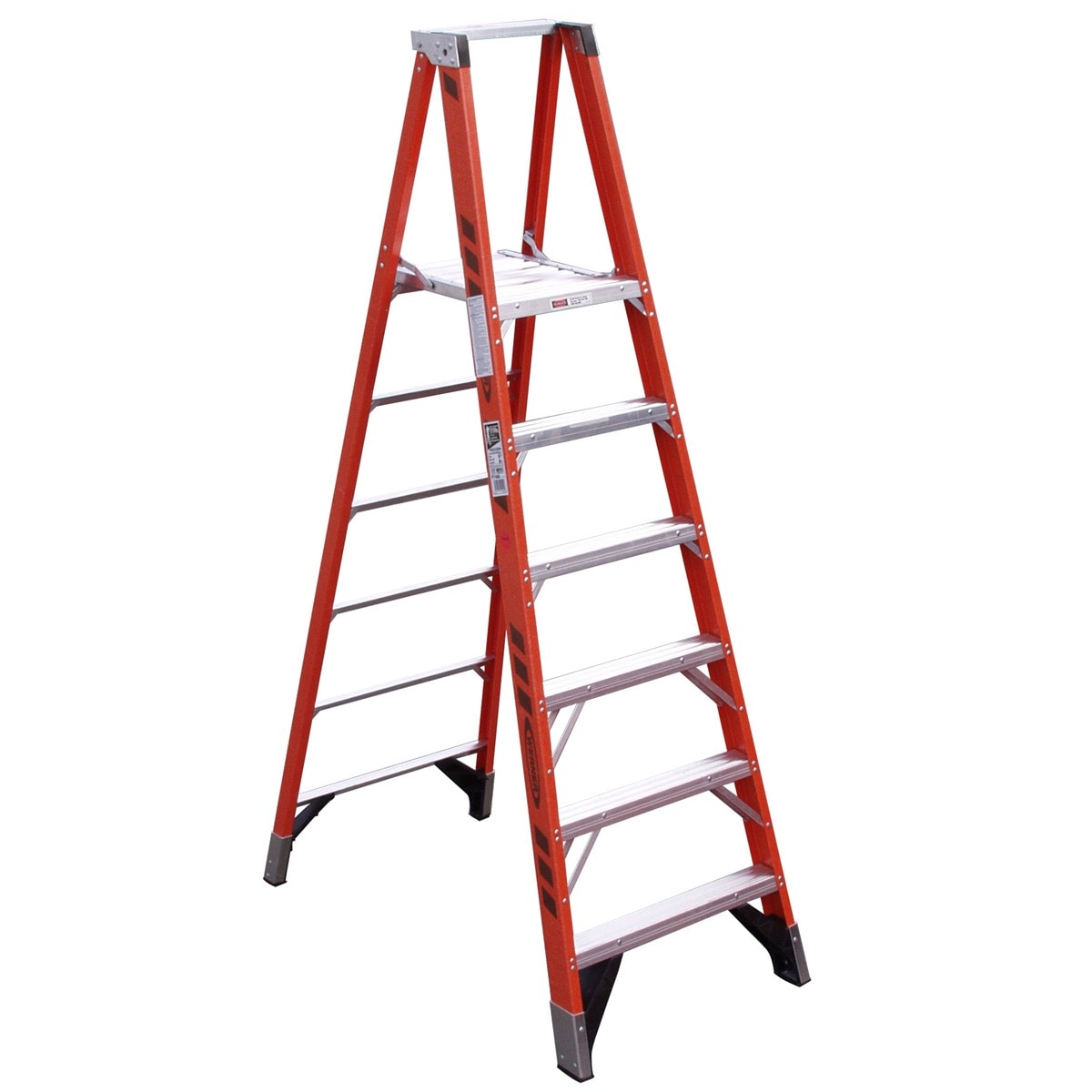 P7400 8-ft Fiberglass Type 1AA-375-lb Load Capacity Platform Step Ladder P7406