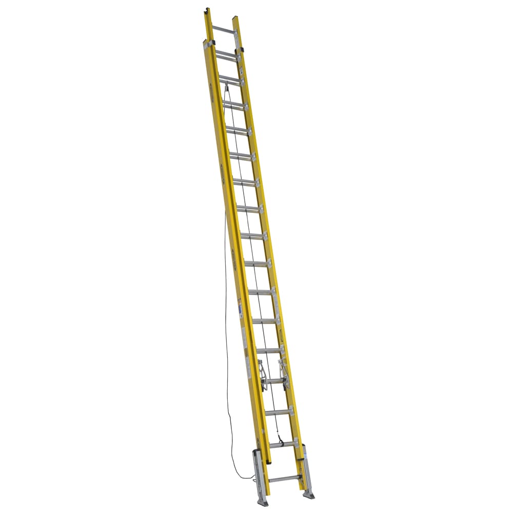 D7100-2 Leveling 32-ft Fiberglass Type 1aa- 375-lb Load Capacity Extension Ladder D7132-2LV