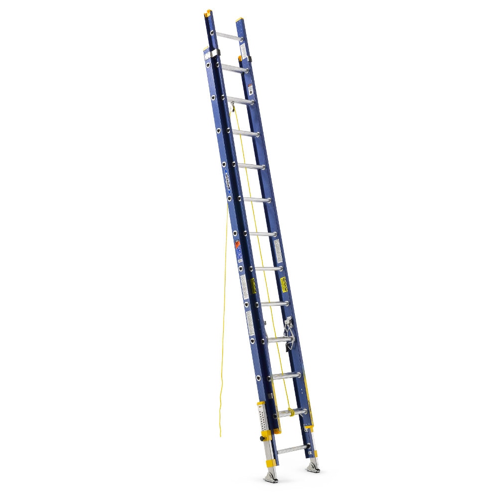 Equalizer 24-ft Fiberglass Type 1a- 300-lb Load Capacity Extension Ladder D8224-2EQ