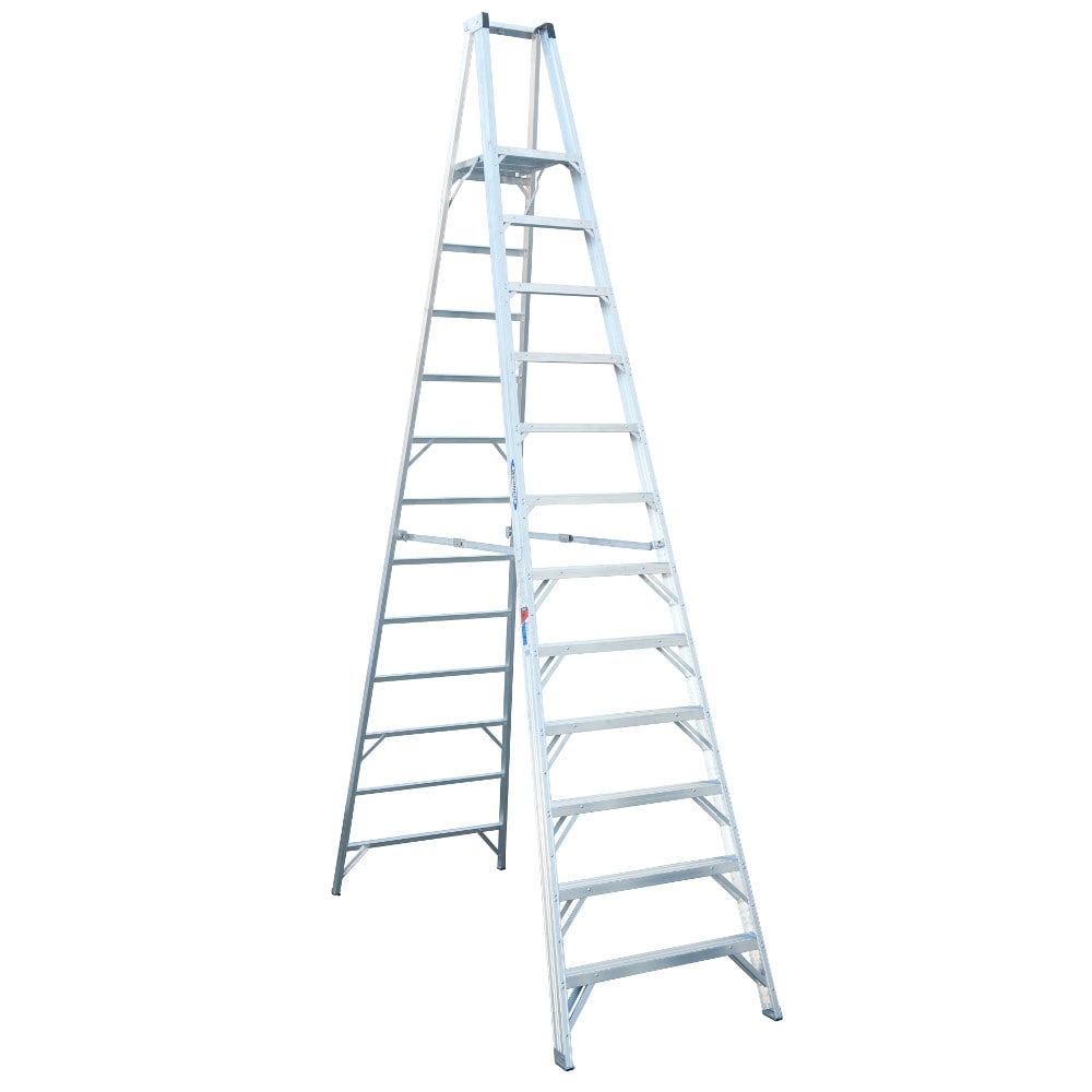 P400 14-ft Aluminum Type 1a- 300-lb Load Capacity Platform Step Ladder P412