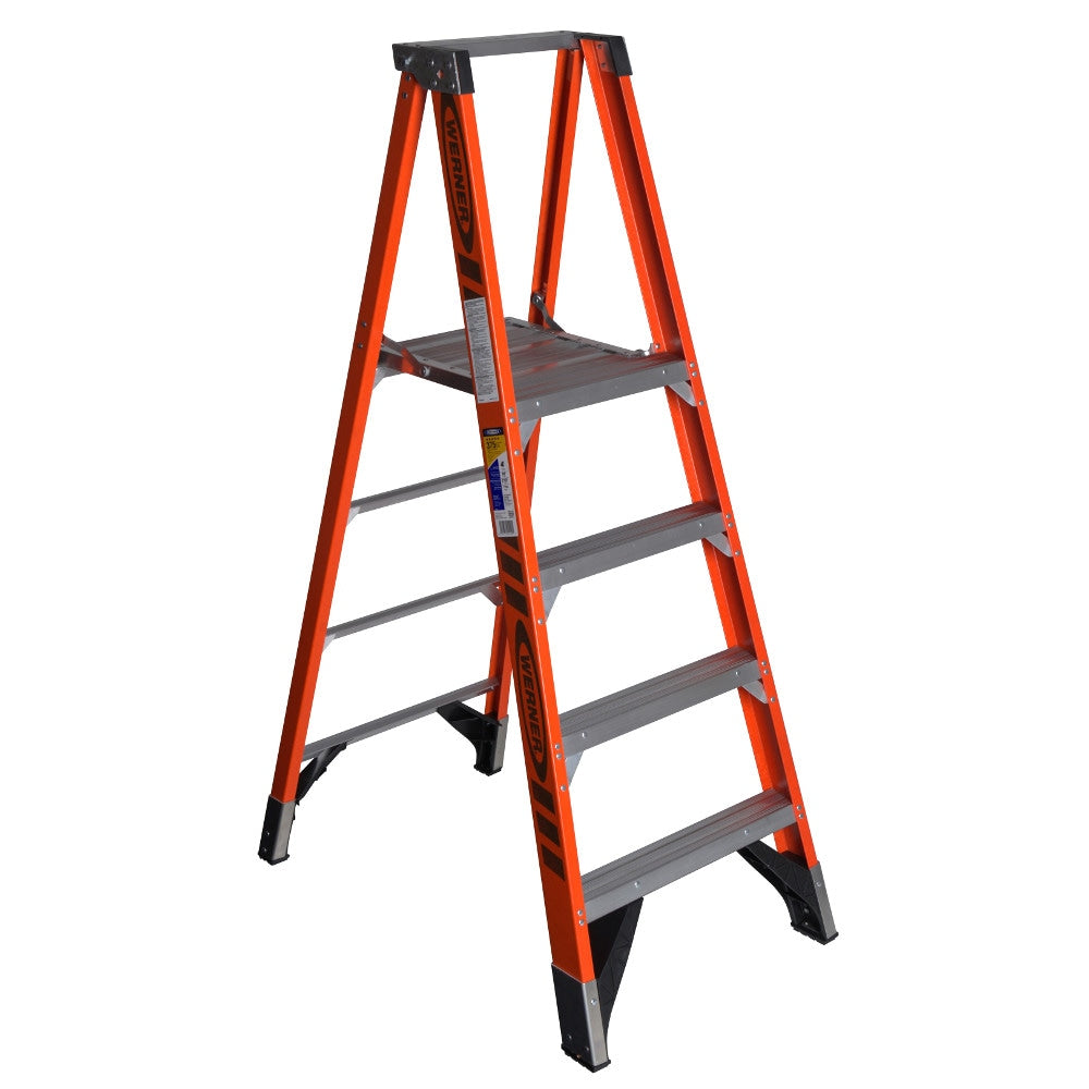 P7400 6-ft Fiberglass Type 1aa- 375-lb Load Capacity Platform Step Ladder P7404