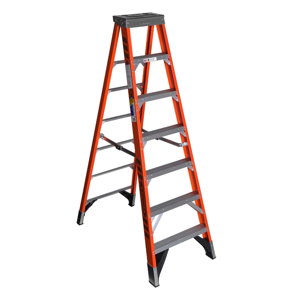 7400 7-ft Fiberglass Type 1AA-375-lb Load Capacity Step Ladder 7407