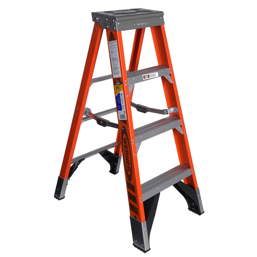 7400 4-ft Fiberglass Type 1AA-375-lb Load Capacity Step Ladder 7404