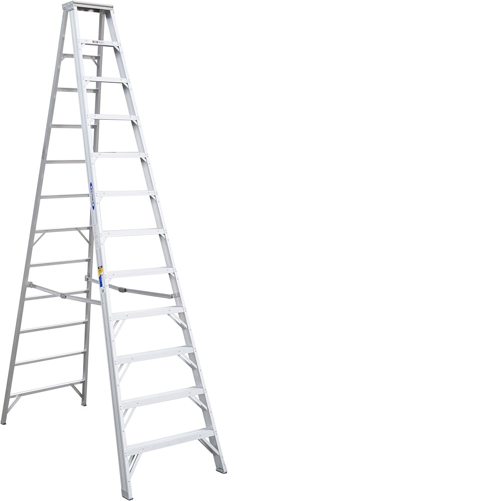 400 12-ft Aluminum Type 1AA-375-lb Load Capacity Step Ladder 412