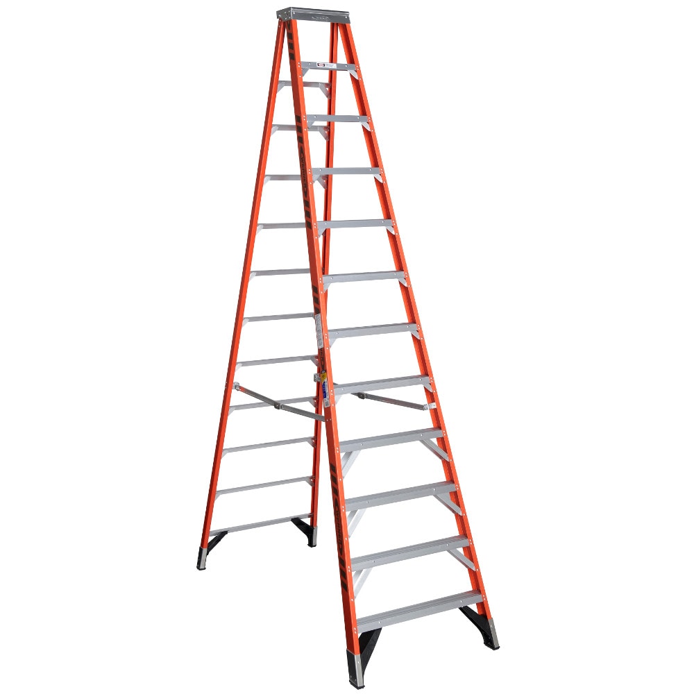 7400 12-ft Fiberglass Type 1AA-375-lb Load Capacity Step Ladder 7412