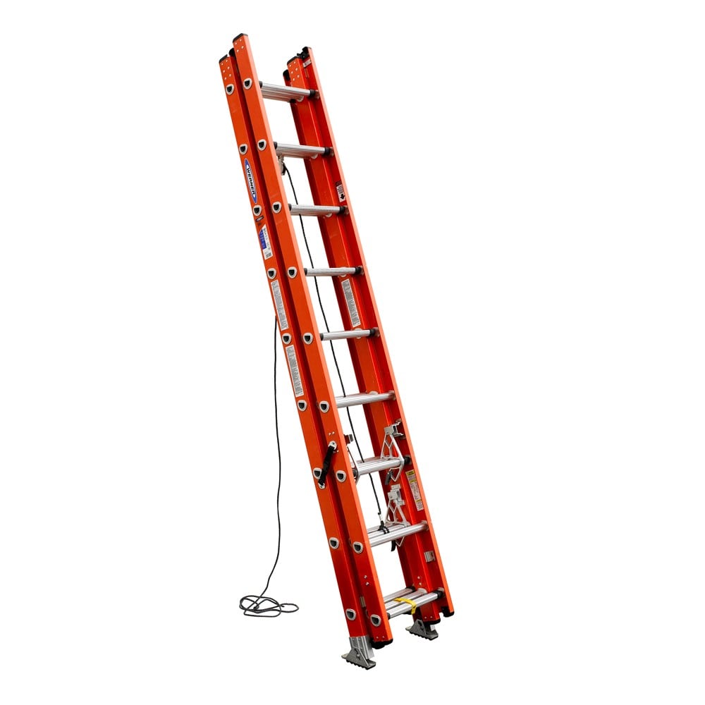 D6200-3 24-ft Fiberglass Type 1a- 300-lb Load Capacity Extension Ladder D6224-3