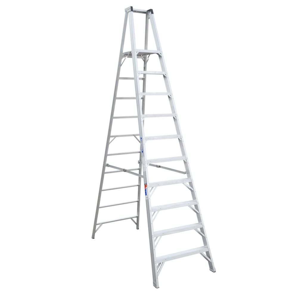 P400 12-ft Aluminum Type 1A-300-lb Load Capacity Platform Step Ladder P410