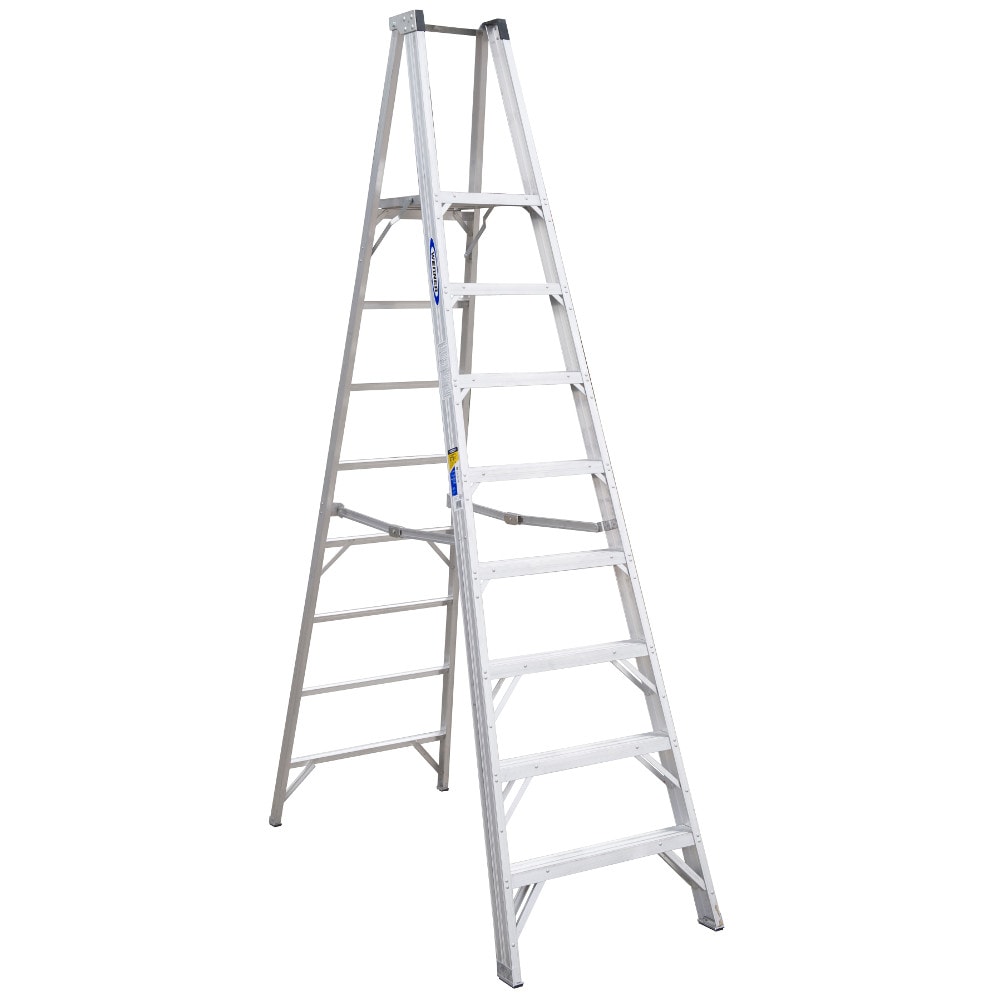 P400 10-ft Aluminum Type 1a- 300-lb Load Capacity Platform Step Ladder P408