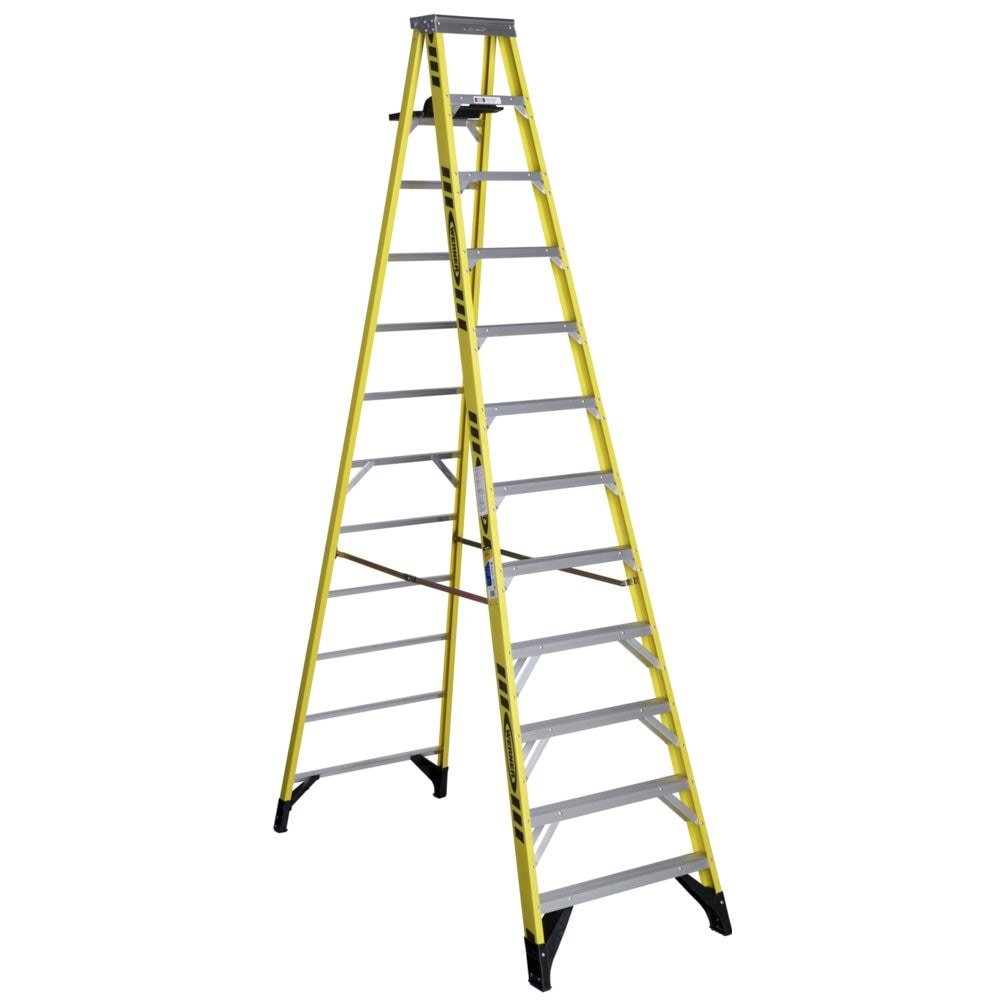 7300S 12-ft Fiberglass Type 1AA-375-lb Load Capacity Step Ladder 7312S