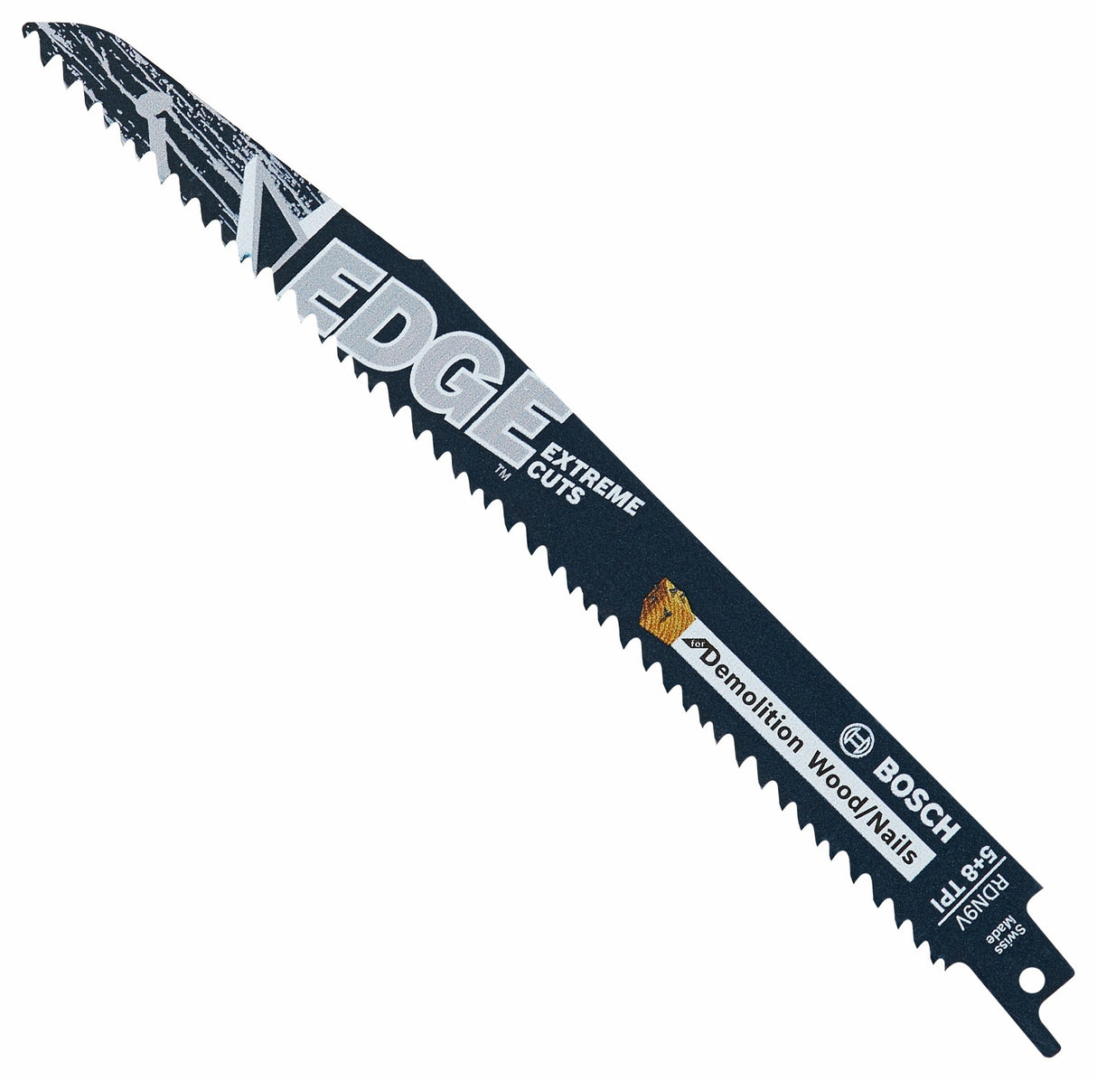 Edge Bi-metal 9-in 5/8-TPI Wood/Nail Embedded Cutting Demolition Reciprocating Saw Blade RDN9VL