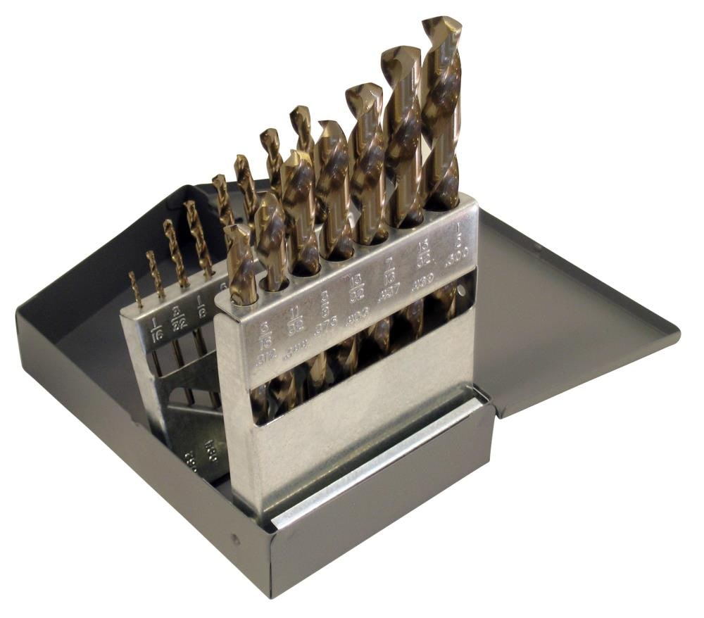 15-Piece Assorted Cobalt Self-centering Twist Drill Bit Set C21112