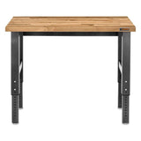 Adjustable Height 48-in L x 41-in H Hammered Granite Wood Adjustable Height Work Bench GAWB04HWEG