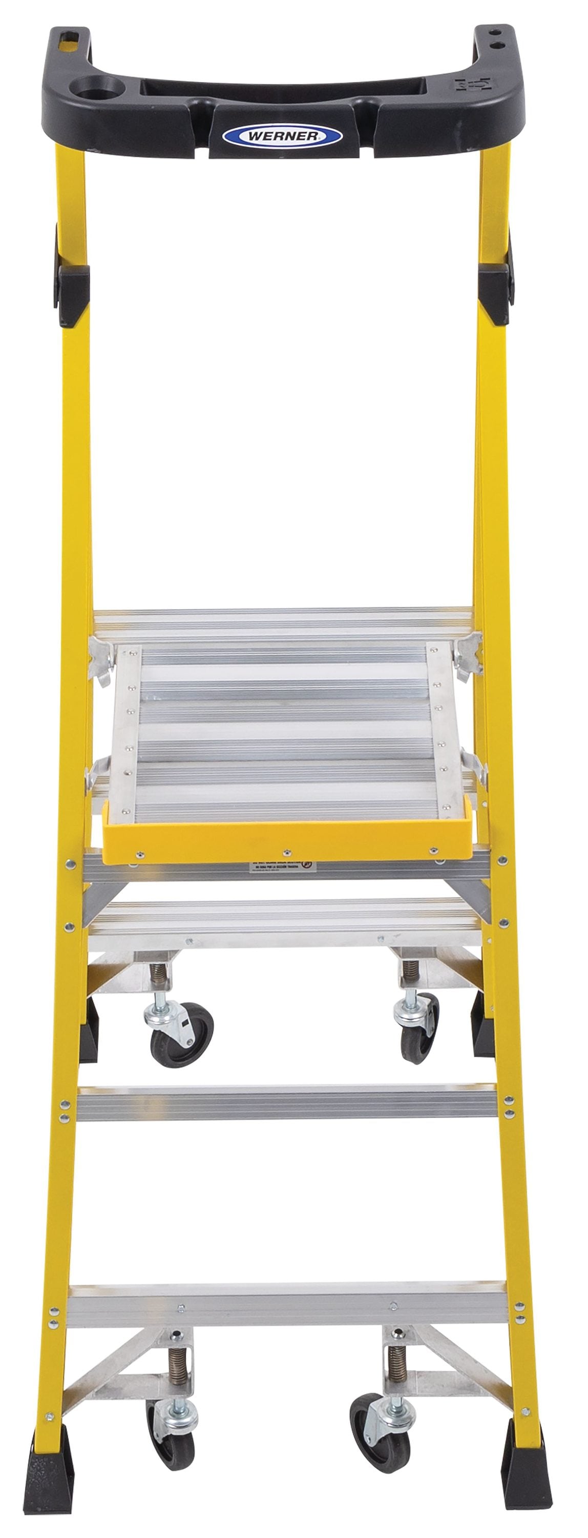 PD7300 6-ft Fiberglass Type 1AA-375-lb Load Capacity Podium Step Ladder PD7303-4C