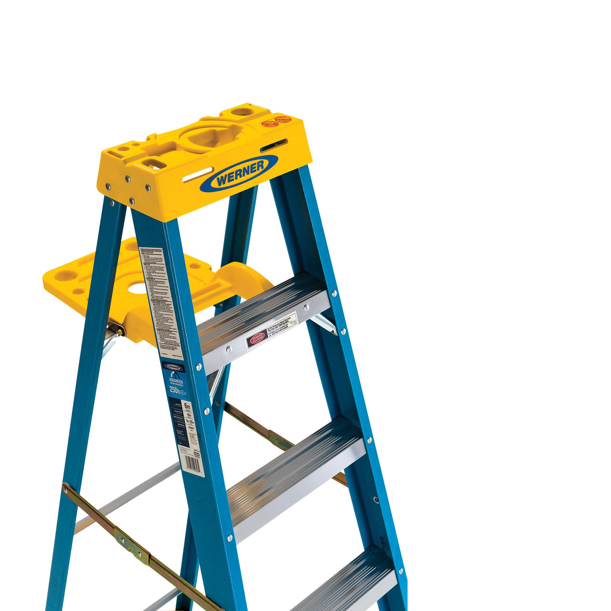 6000S 4-ft Fiberglass Type 1-250-lb Load Capacity Step Ladder 6004S