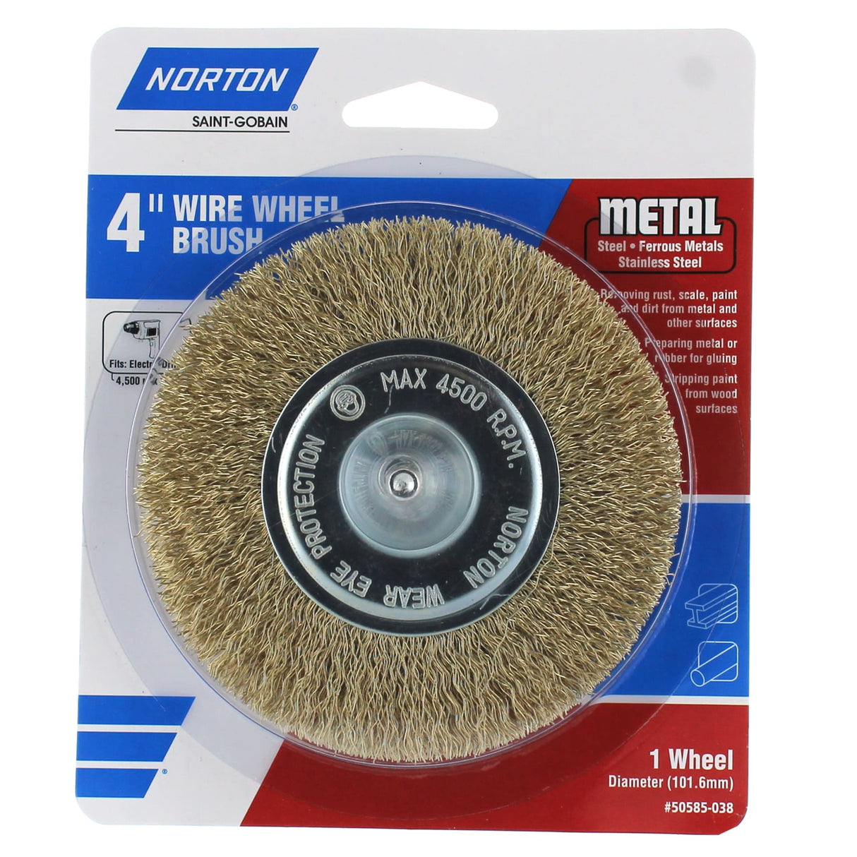 Wire Wheel 4-in Coarse Wire Brush Wheel Electric Drill 50585-038