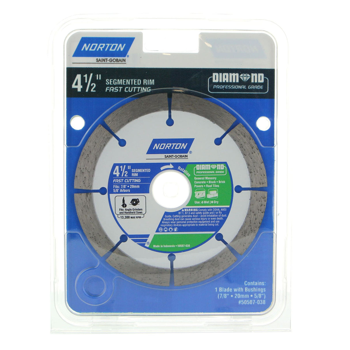 4-1/2-in Wet/Dry Segmented Rim Diamond Saw Blade 50507-038