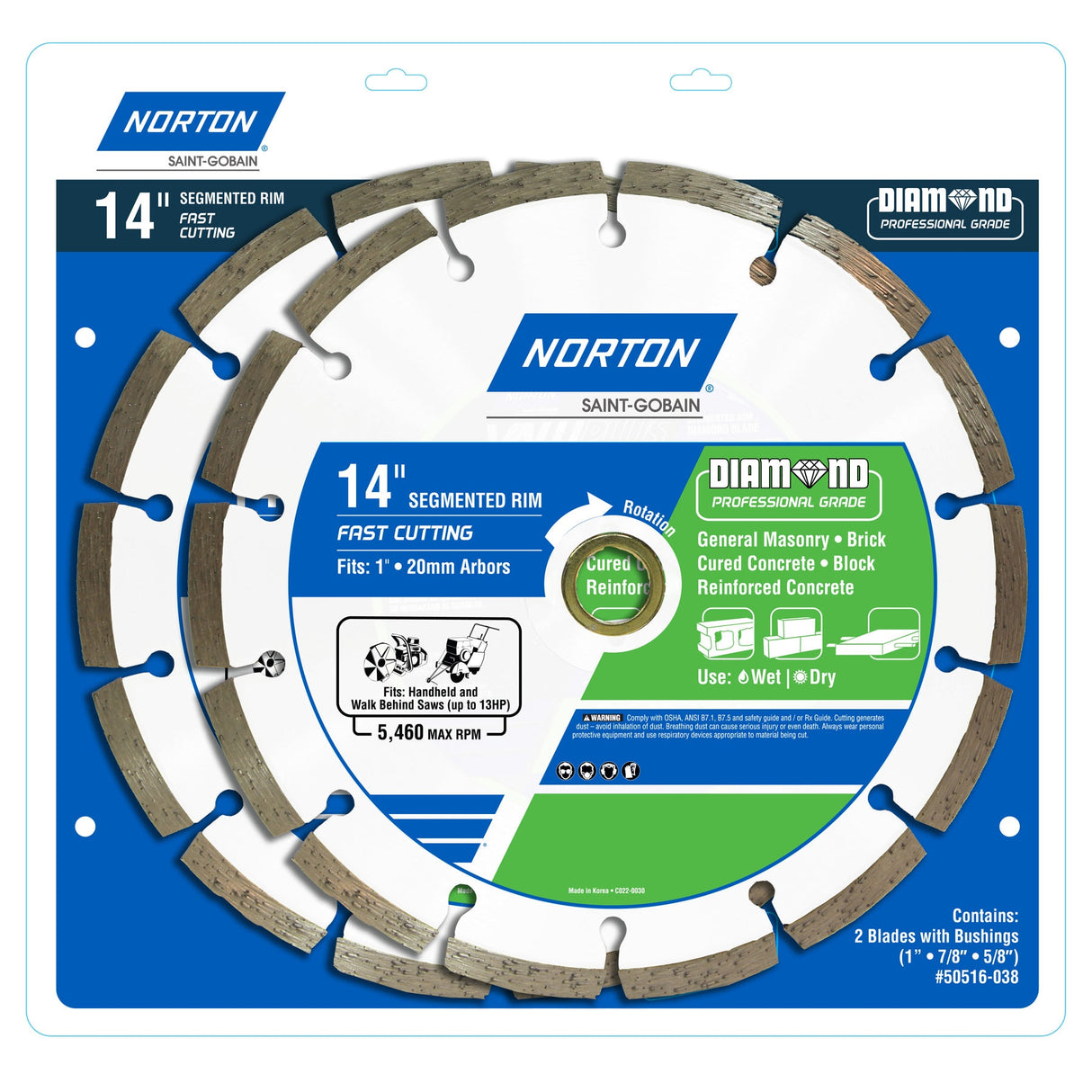 14-in Wet/Dry Segmented Rim Diamond Saw Blade 50516-038