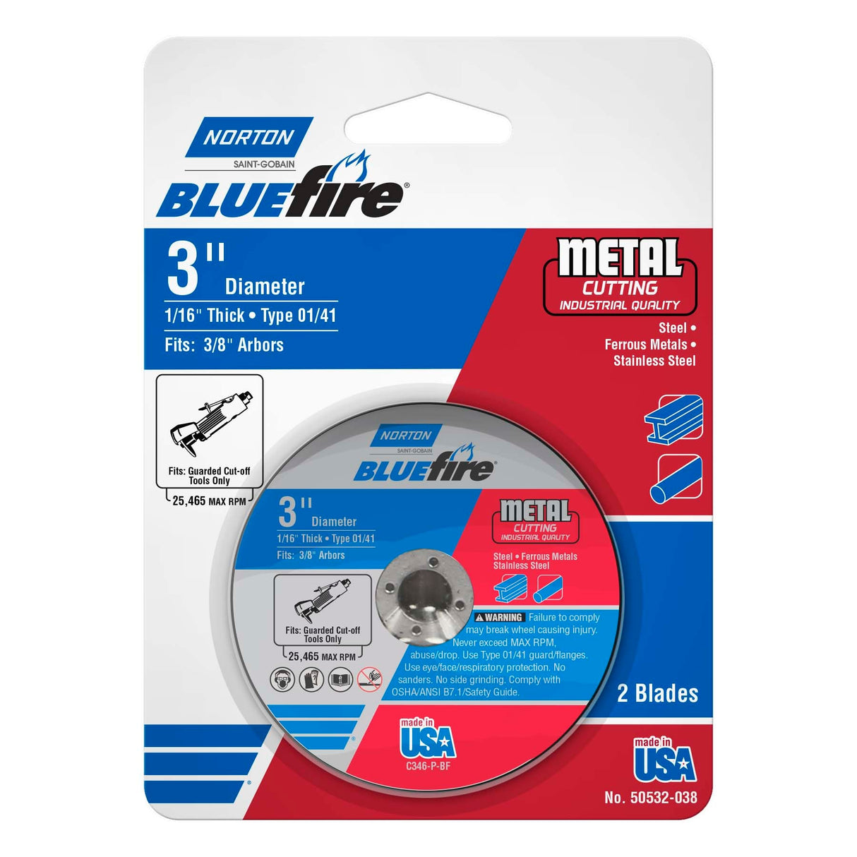 Bluefire 2-Pack 3-in Bonded Abrasive Cut-off Wheel NOR-50532-038