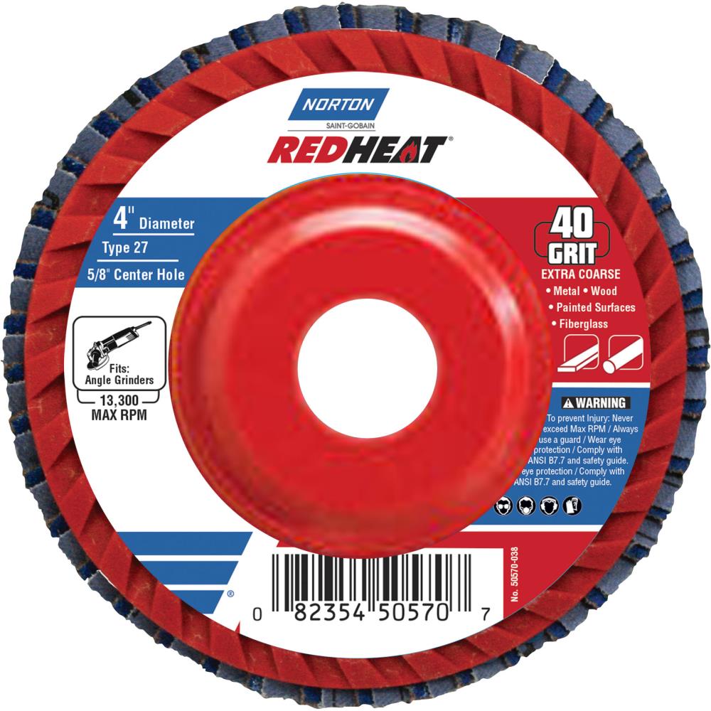 Redheat 4-in Ceramic 40-Grit Flap Disc 50570-038