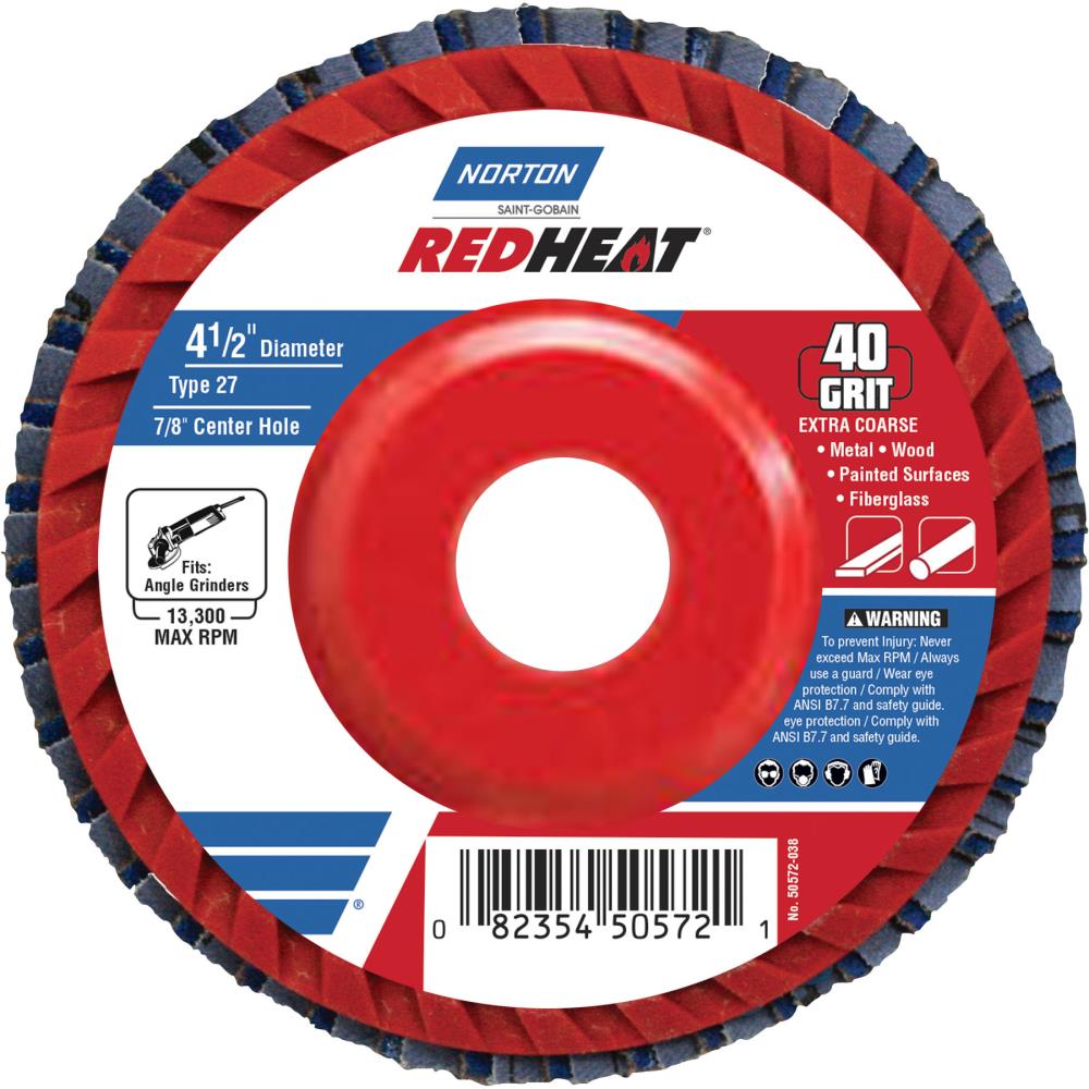 Redheat 4.5-in Ceramic 40-Grit Flap Disc 50572-038