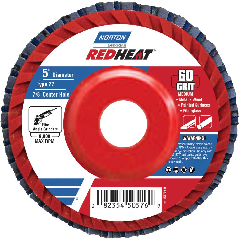 Redheat 5-in Ceramic 60-Grit Flap Disc 50576-038