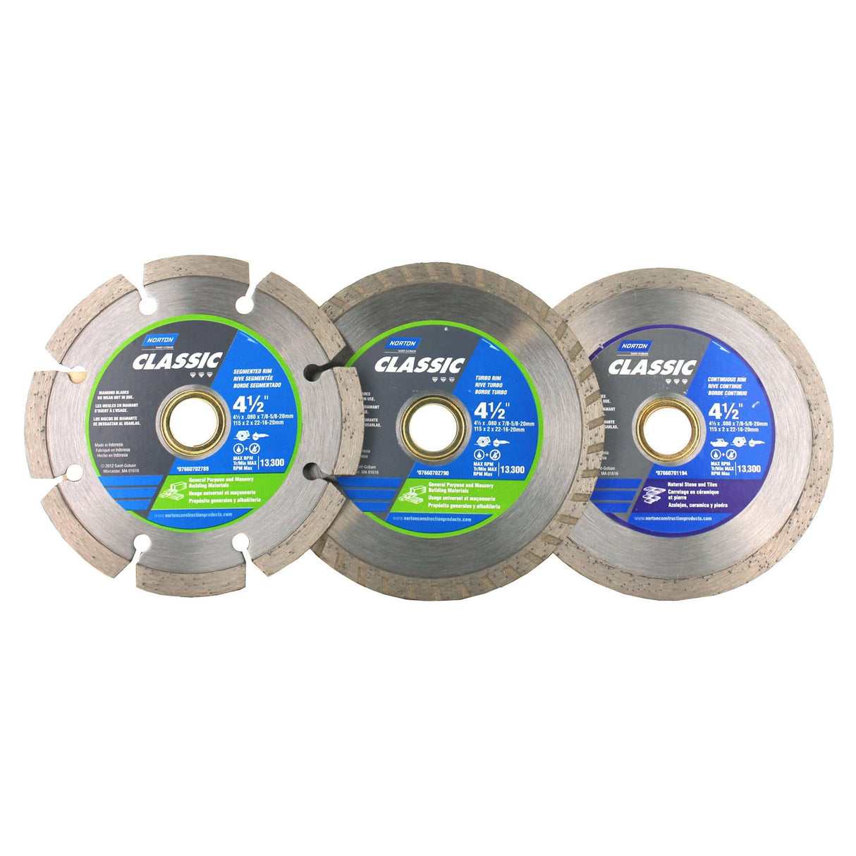 4-1/2-in Set-Tooth Diamond Circular Saw Blade Set (3-Pack) NOR-7660705344