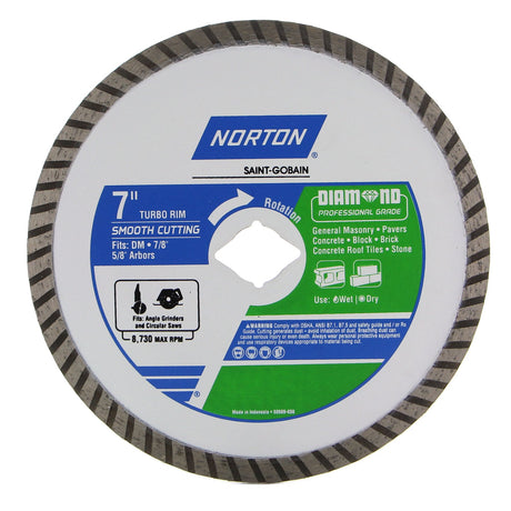 7-in Wet/Dry Turbo Rim Diamond Saw Blade 50509-038