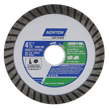 4-1/2-in Wet/Dry Turbo Rim Diamond Saw Blade 50506-038