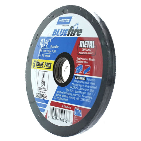 Bluefire 5-Pack 4.5-in Bonded Abrasive Cut-off Wheel NOR-50536-038