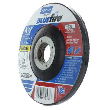 Bluefire 5-Pack 4.5-in Bonded Abrasive Cut-off Wheel NOR-50538-038