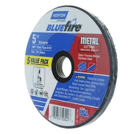 Bluefire 5-Pack 5-in Bonded Abrasive Cut-off Wheel NOR-50541-038