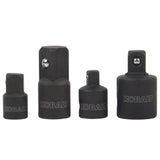 Impact 4-Piece 3/8-in; 1/2-in to 3/8-in; 1/2-in Impact Socket Adapter Set 80728