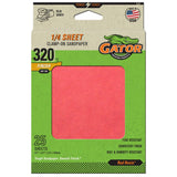 1/4 Sheet Red Resin 320 Grit 25pk 25-Piece Aluminum Oxide 320-Grit Sheet Sandpaper GAT-5147