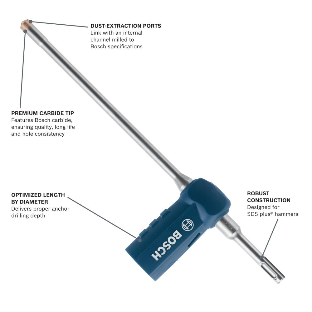 Speed Clean 5/8-in x 15-in High-carbon Steel Masonry Drill Bit for Sds-plus Drill DXS2104