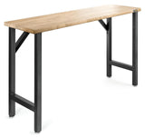 Modular 66.5-in L x 38.75-in H Hammered Granite Hardwood Work Bench GAWB66HWGG