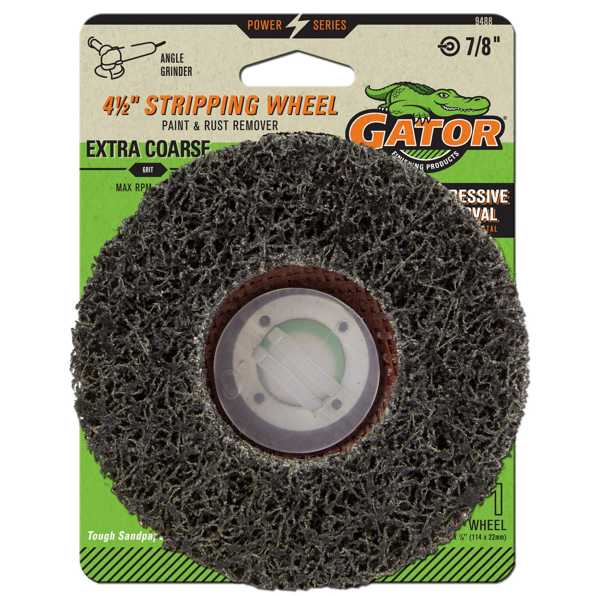 Power Sanding 4.5-in Silicon Carbide 60-Grit Paint Stripping Disc 9488