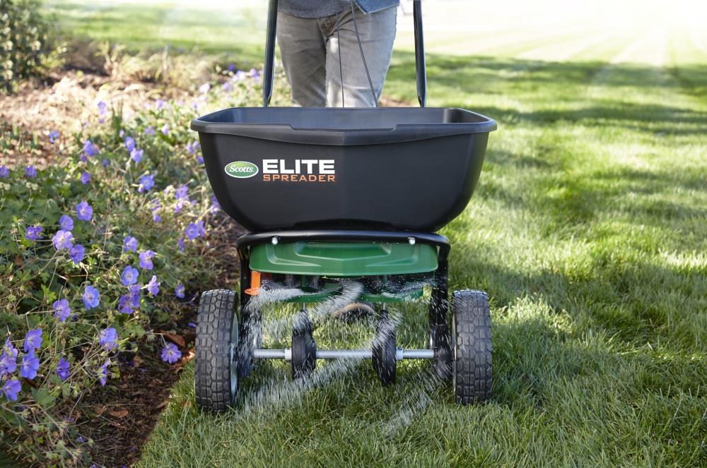 80-lb Elite Spreader Broadcast Fertilizer Spreader 75902