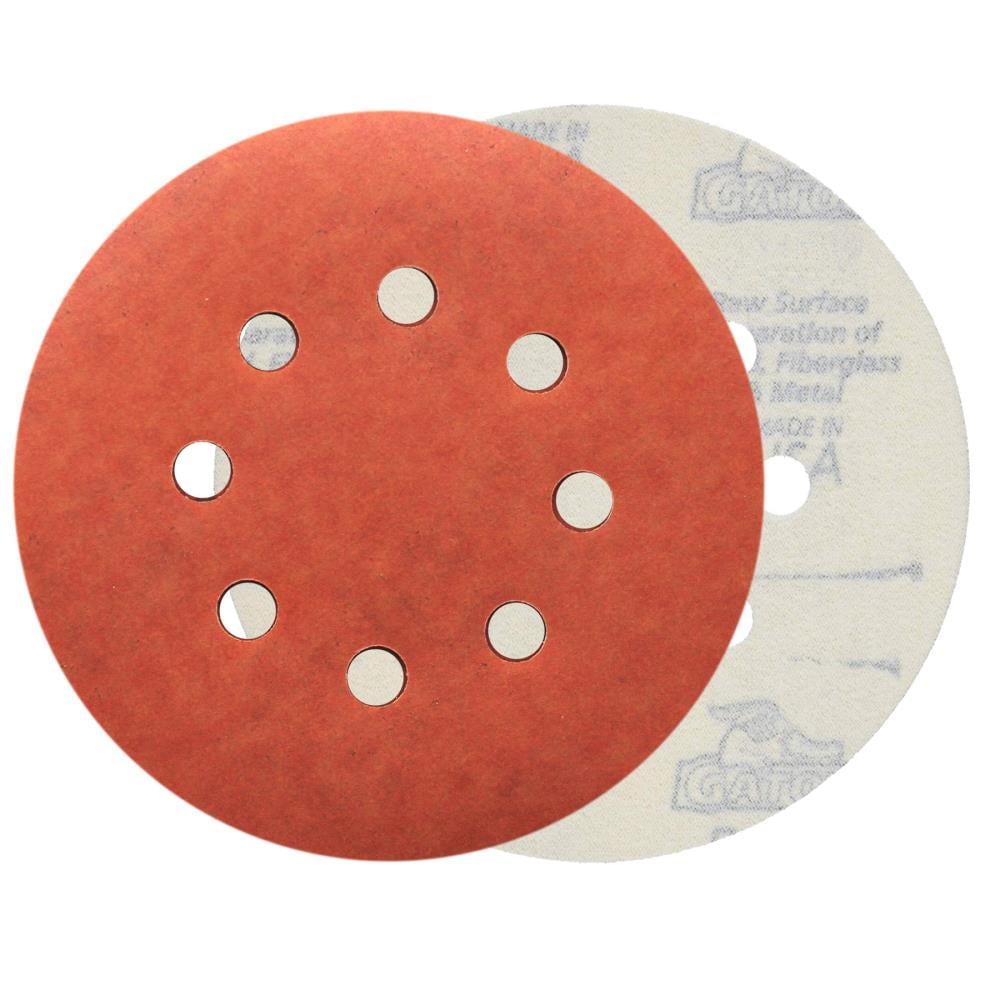 5 In Hook and Loop 8 Hole Discs 320 Grit 50pk 50-Piece Aluminum Oxide 320-Grit Disc Sandpaper 4339